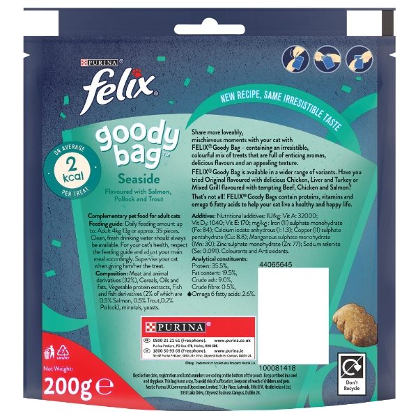 Felix Goody Bag Cat Treats Seaside Mix 200g
