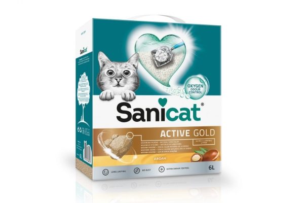 Sanicat Active Gold Argan Cat Litter 6ltr