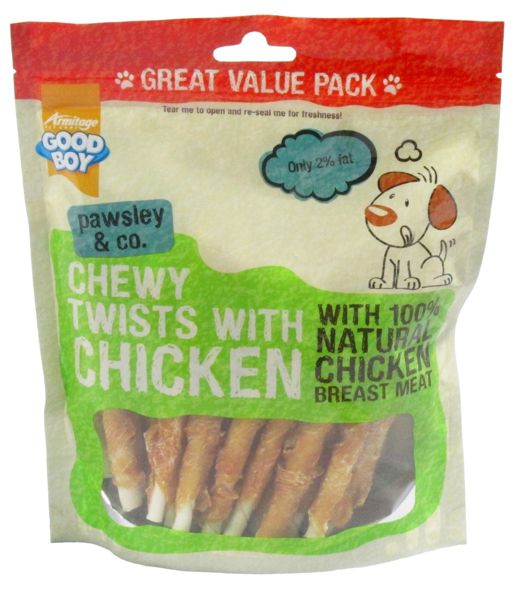 Good Boy Pawsley & Co Chewy Twists With Chicken 320g - Vital Pet Group