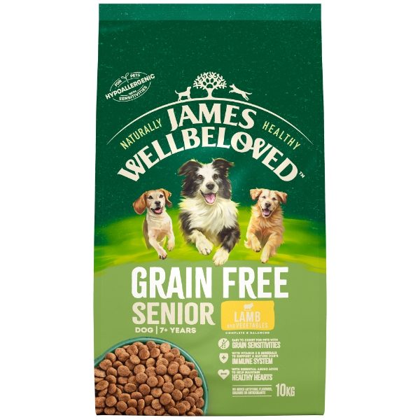 James Wellbeloved Grain Free Senior Dry Dog Food Lamb & Veg 10 kg
