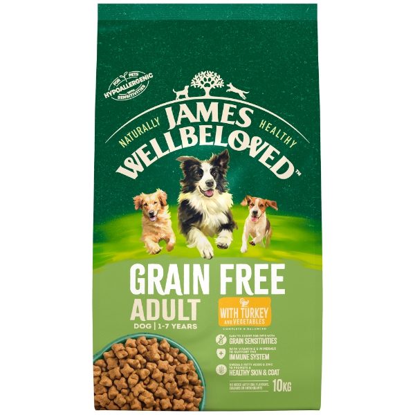 James Wellbeloved Grain Free Adult Dry Dog Food Turkey & Veg 10 kg