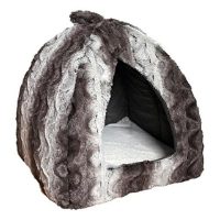40 Winks Pyramid Snuggle Bed Plush Grey & Cream 15