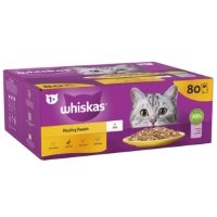 Whiskas 7+ Cat Pouches Poultry Feasts In Jelly 80x85g