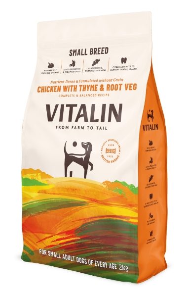 Vitalin Small Breed Adult Chicken with Veg & Thyme 2KG