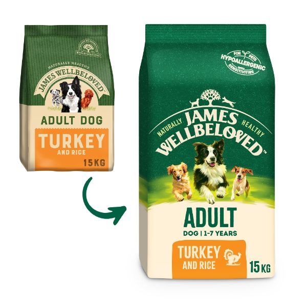 Jwb Adult Dog Maintenance Turkey & Rice Kibble 15kg