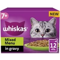 Whiskas 7+ Cat Pouches Mixed Menu In Gray 12x85g