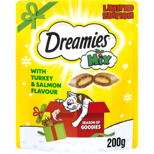 Dreamies Mix Cat Treats with Turkey and Salmon 200g