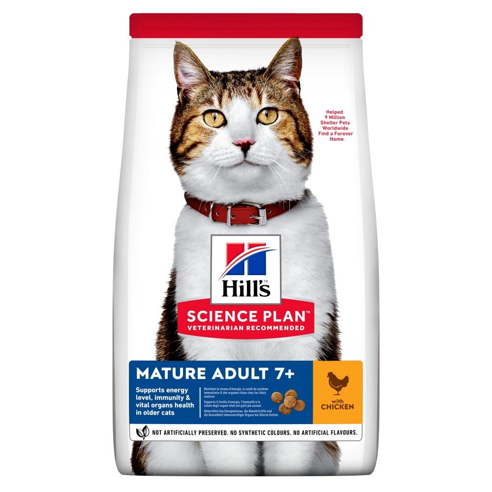 Hill's SP Mature Adult Dry Cat Chicken Flavour 1.5kg - Vital Pet Group