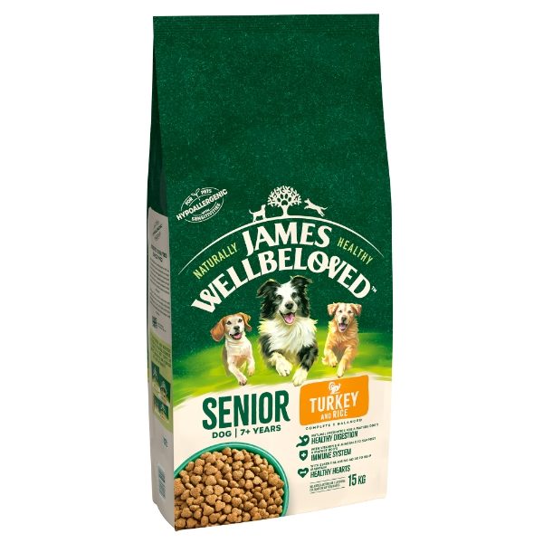 Jwb Adult Dog Senior Turkey & Rice Kibble 15kg