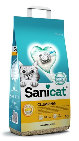 Sanicat Clumping Fragrance Free Cat Litter 10l