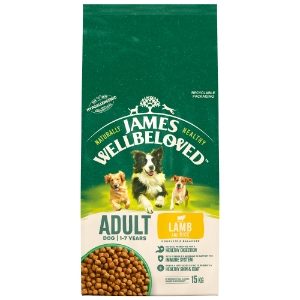 James Wellbeloved Adult Dog Dry Maintenance Lamb & Rice Kibble 15kg