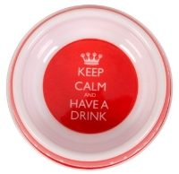 Keep Calm Melamine Drinking Bowl