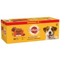 PEDIGREE Adult Wet Dog Food Pouch Mixed in Jelly Mega Pack 40 x 100g