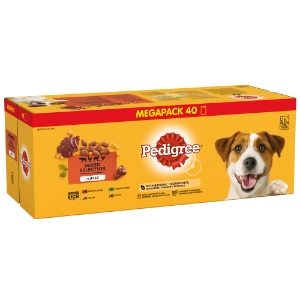 PEDIGREE Adult Wet Dog Food Pouch Mixed in Jelly Mega Pack 40 x 100g