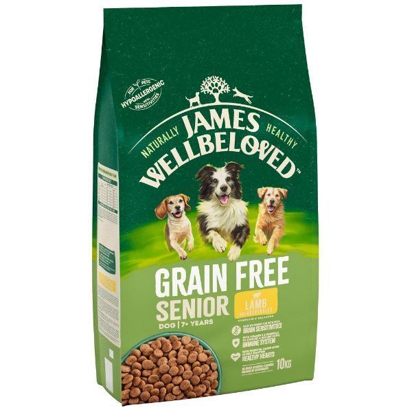 James Wellbeloved Grain Free Senior Dry Dog Food Lamb & Veg 10 kg