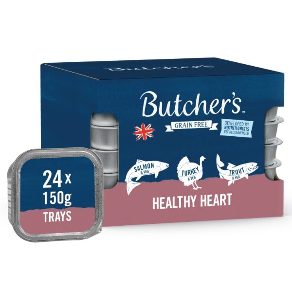 Butcher's Healthy Heart Dog Food Trays 24x150g